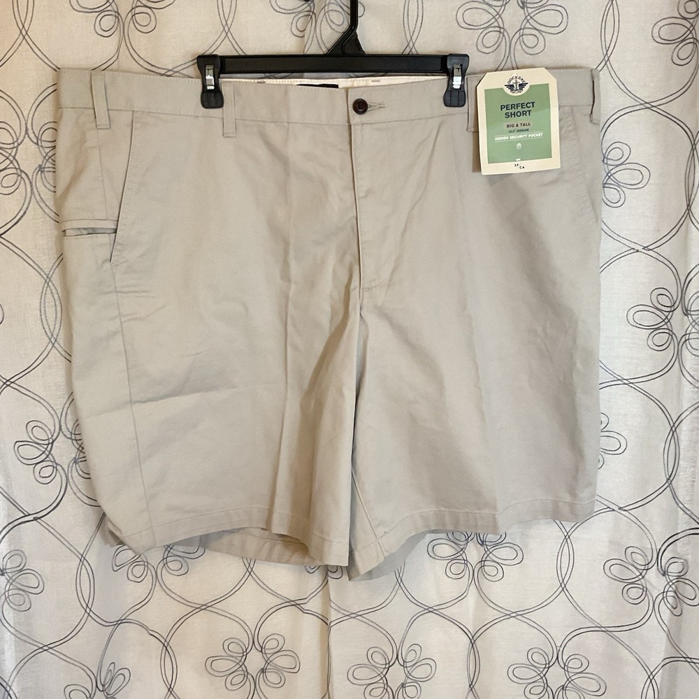 NWT Men's Dockers Beige Shorts Big & Tall Pockets Size 48